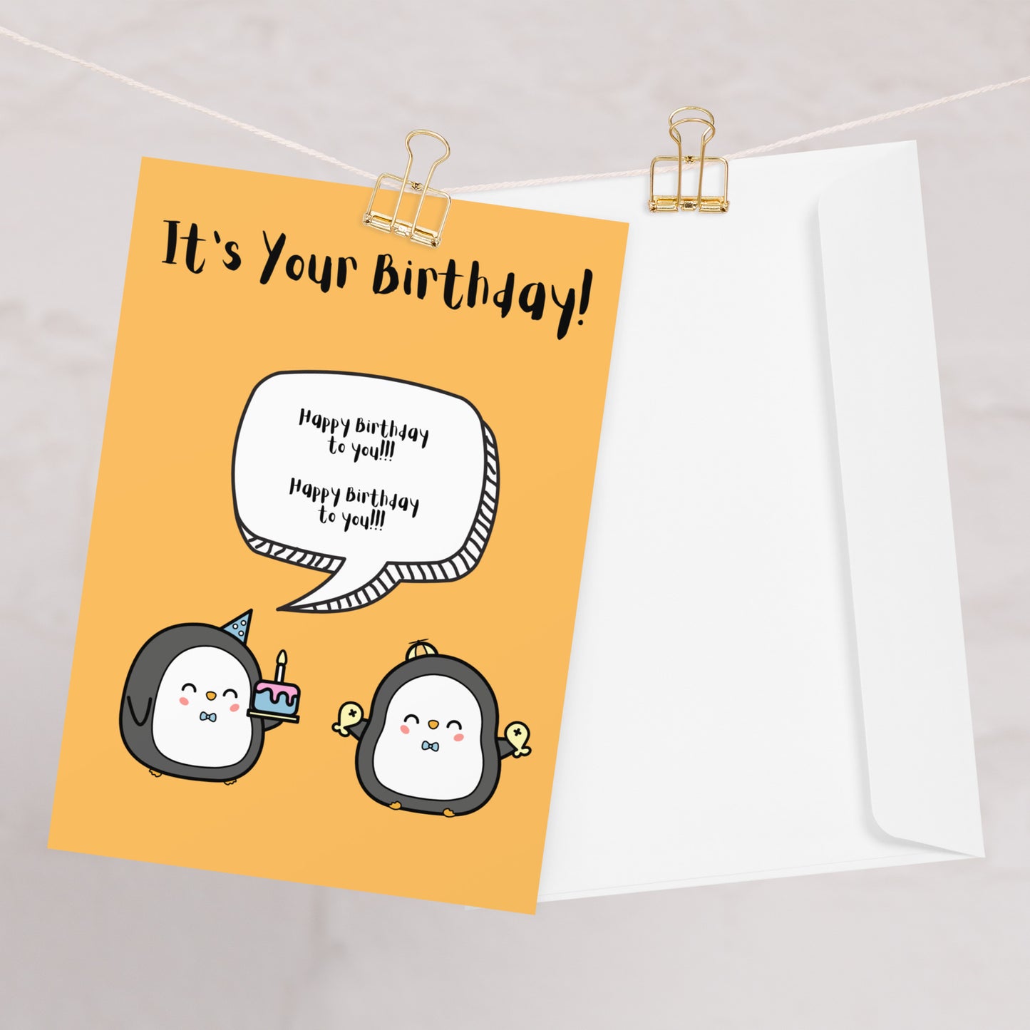 It's Your Birthday Penguin Card