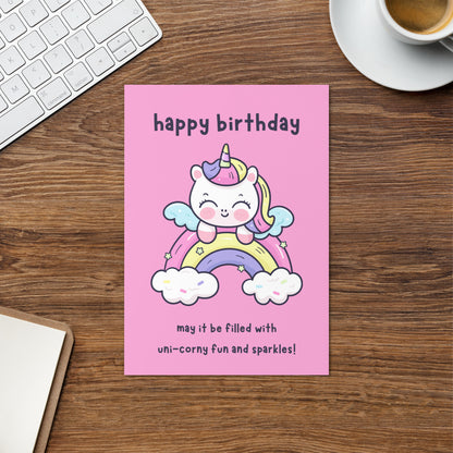 Unicorn Birthday Card