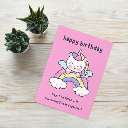 Unicorn Birthday Card