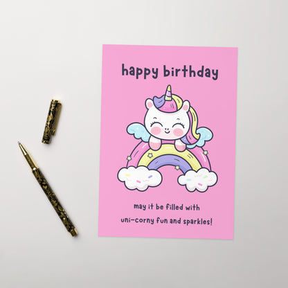 Unicorn Birthday Card