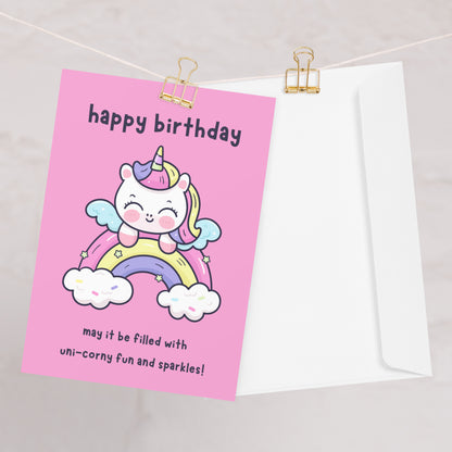 Unicorn Birthday Card