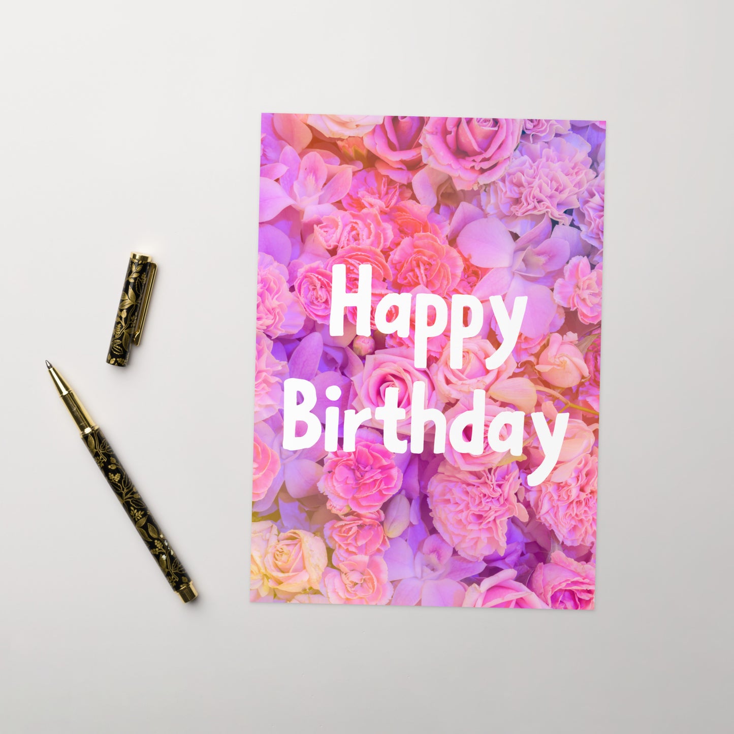 Happy Birthday Flowers Card