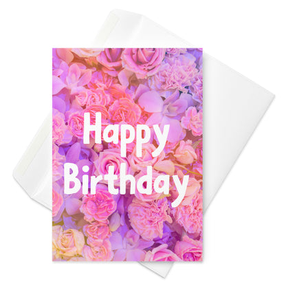 Happy Birthday Flowers Card