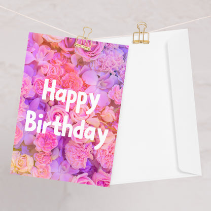 Happy Birthday Flowers Card