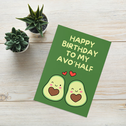 Happy Birthday To My Avo Half Card