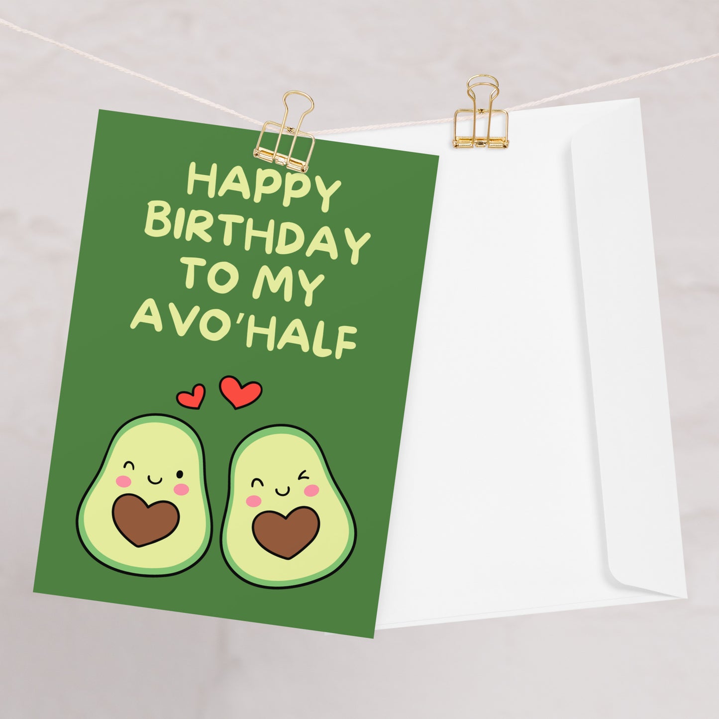 Happy Birthday To My Avo Half Card