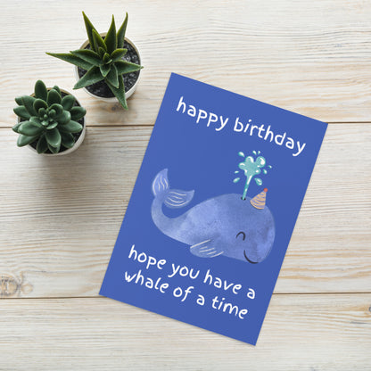 Whale Of A Time Birthday Card