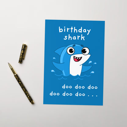 Birthday Shark Happy Birthday Card - Baby Shark Themed