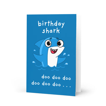 Birthday Shark Happy Birthday Card - Baby Shark Themed