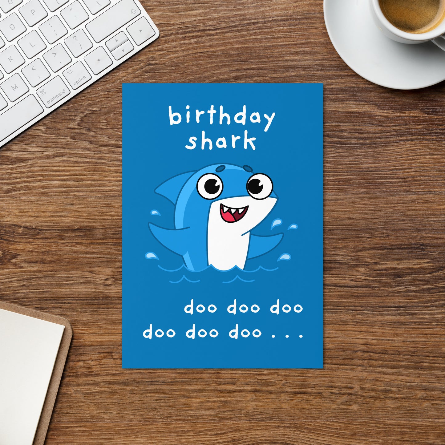 Birthday Shark Happy Birthday Card - Baby Shark Themed