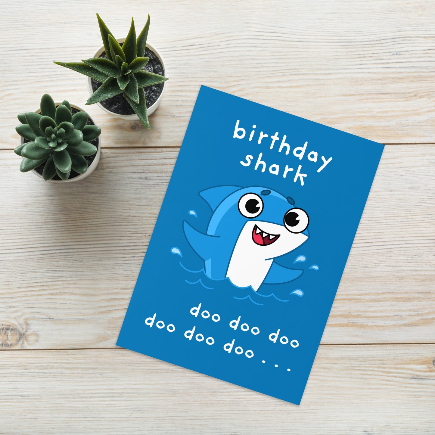 Birthday Shark Happy Birthday Card - Baby Shark Themed