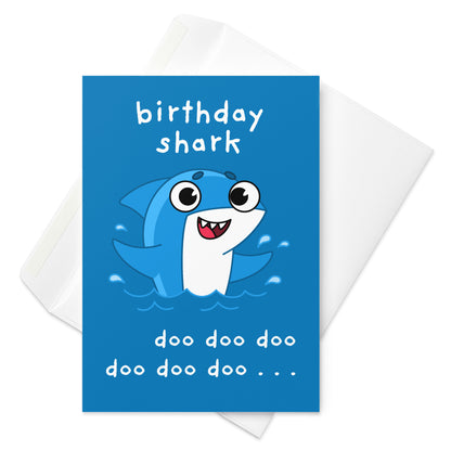 Birthday Shark Happy Birthday Card - Baby Shark Themed