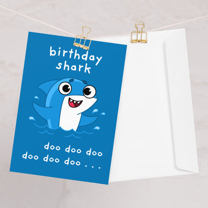 Birthday Shark Happy Birthday Card - Baby Shark Themed