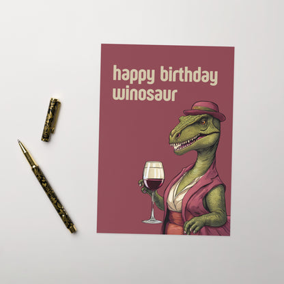 Happy Birthday Winosaur Card