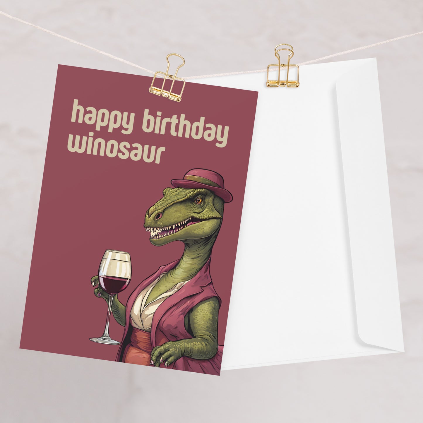 Happy Birthday Winosaur Card