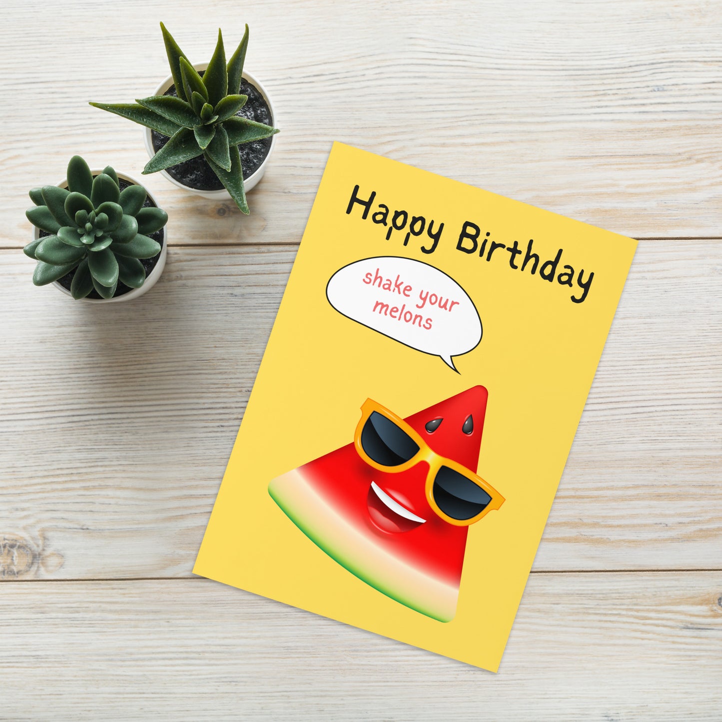 Shake Your Melons Birthday Card