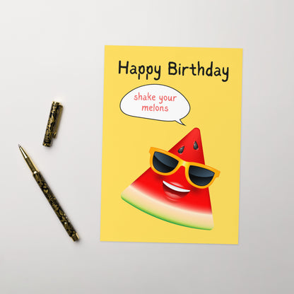 Shake Your Melons Birthday Card