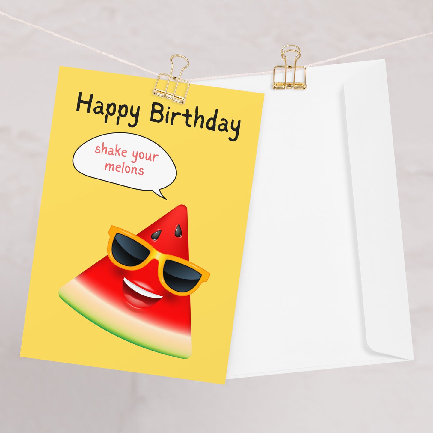 Shake Your Melons Birthday Card