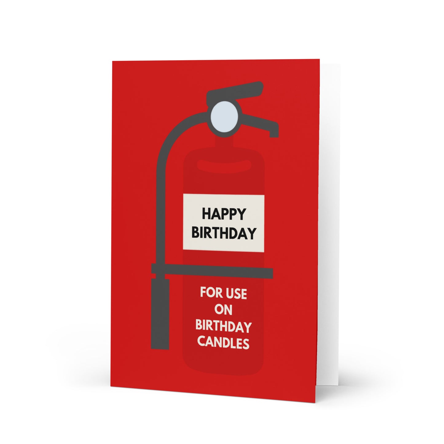 Funny Birthday Card - For Use On Birthday Candles Card - Joke Fire Extinguisher