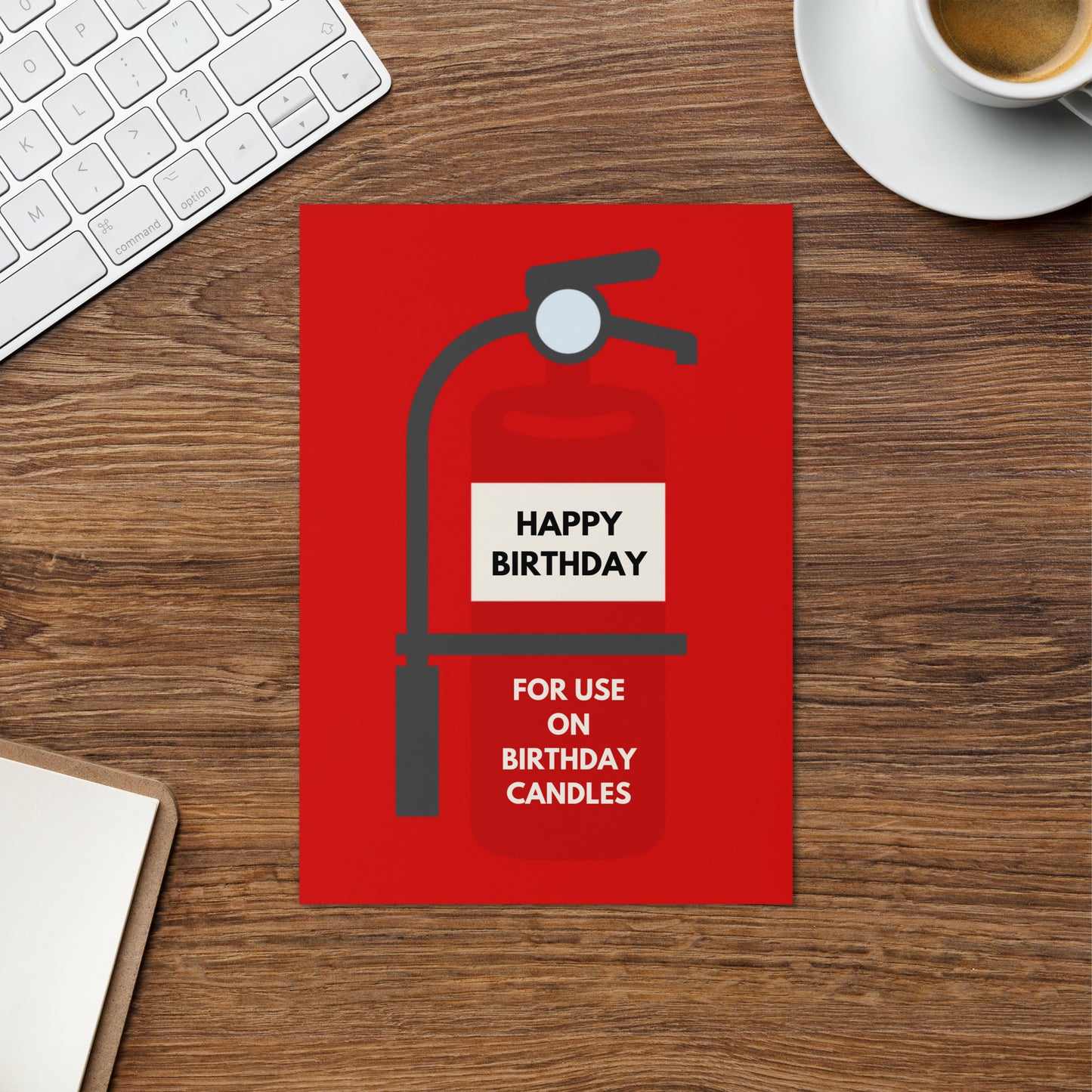 Funny Birthday Card - For Use On Birthday Candles Card - Joke Fire Extinguisher