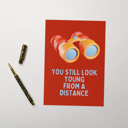 Young From A Distance Birthday Card