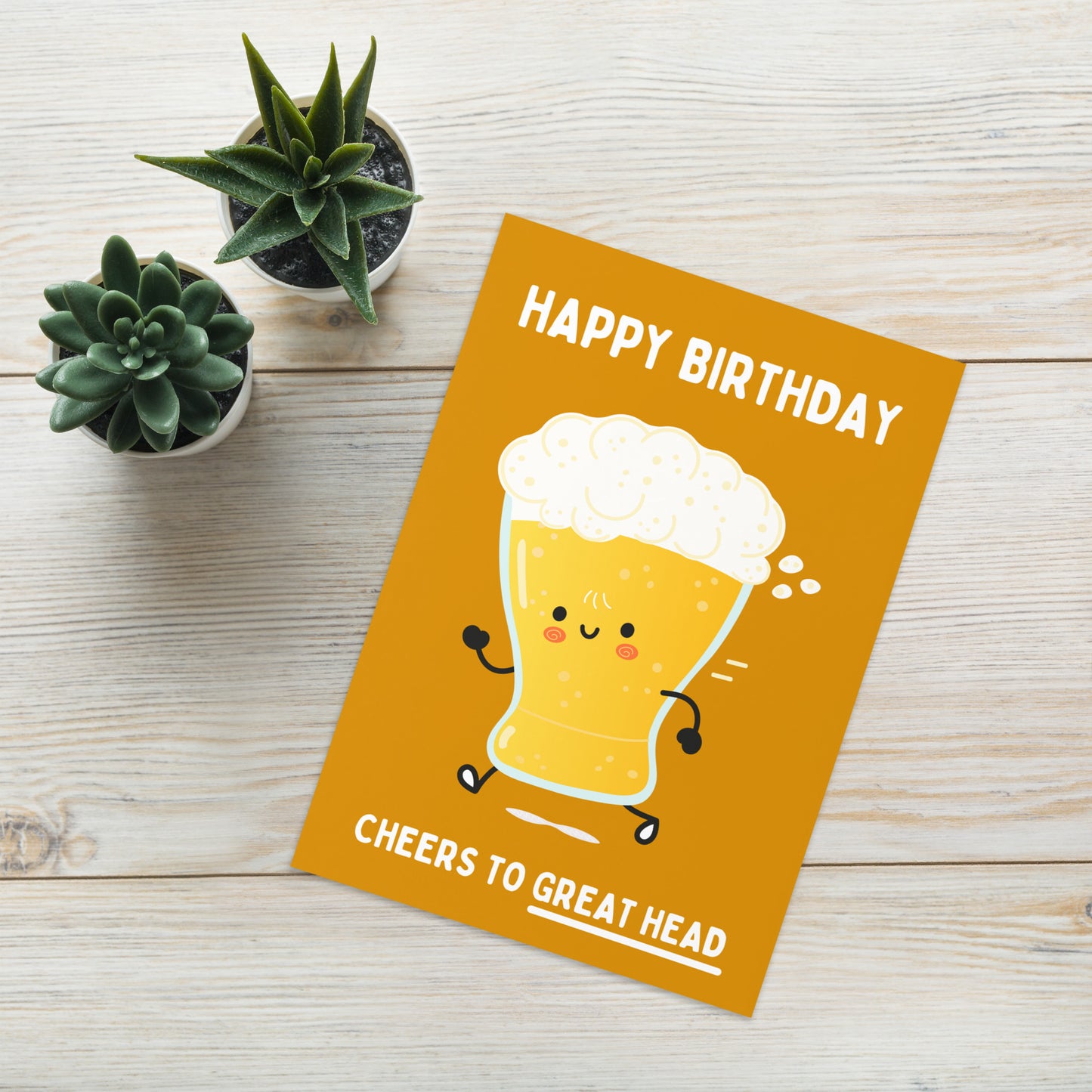 Great Head Birthday Card