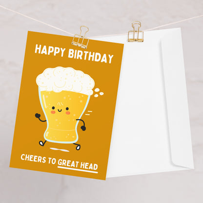 Great Head Birthday Card