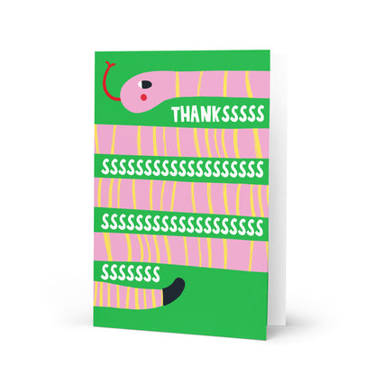 Snake Thank You Card - "Thankss"