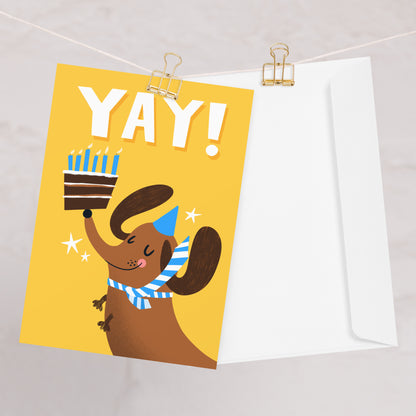 Dachshund Sausage Dog Cute Birthday Card