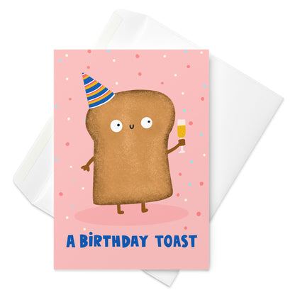 Funny Birthday Toast Pun Card