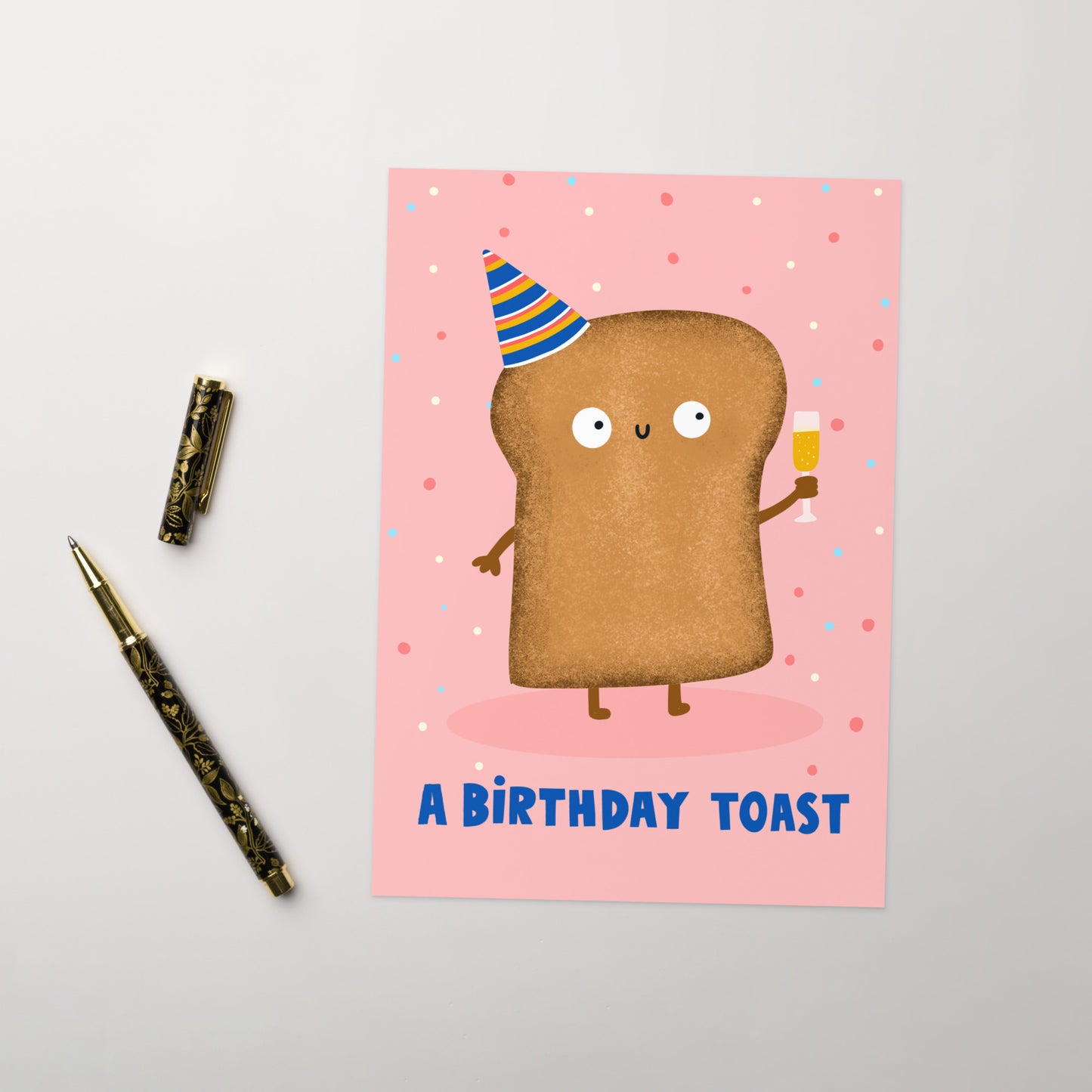 Funny Birthday Toast Pun Card