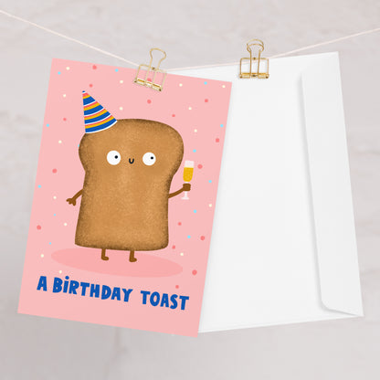 Funny Birthday Toast Pun Card