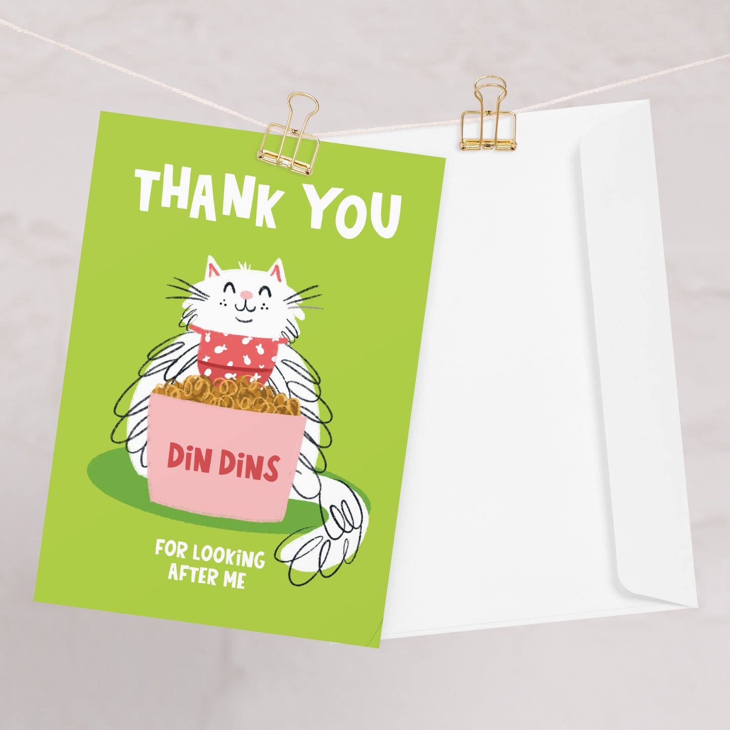 Thank You For Looking After Me - Din Dins Card