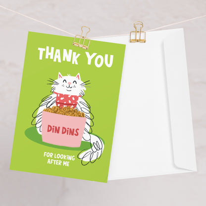 Thank You For Looking After Me - Din Dins Card