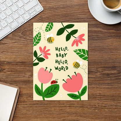 Hello, Baby - Hello, World - New Baby Card