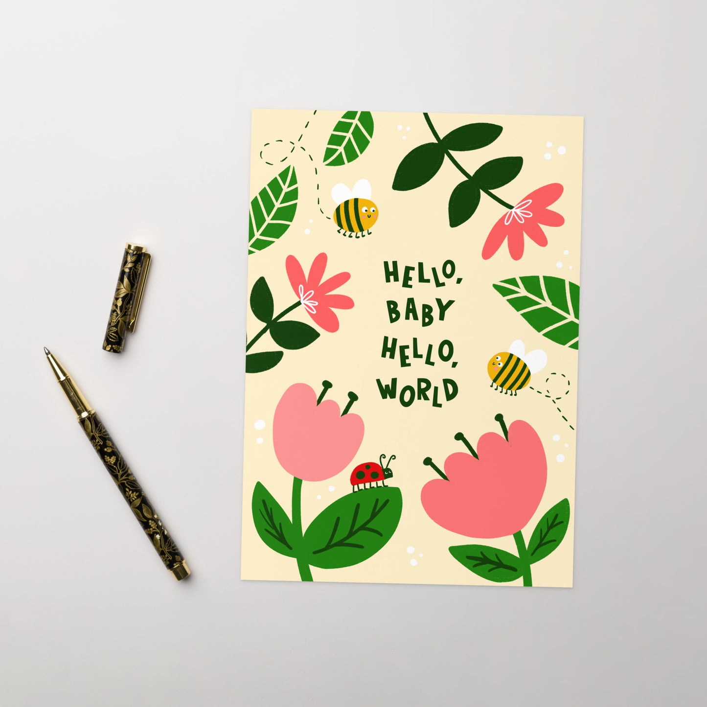 Hello, Baby - Hello, World - New Baby Card