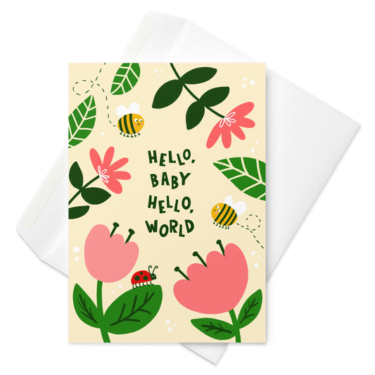 Hello, Baby - Hello, World - New Baby Card