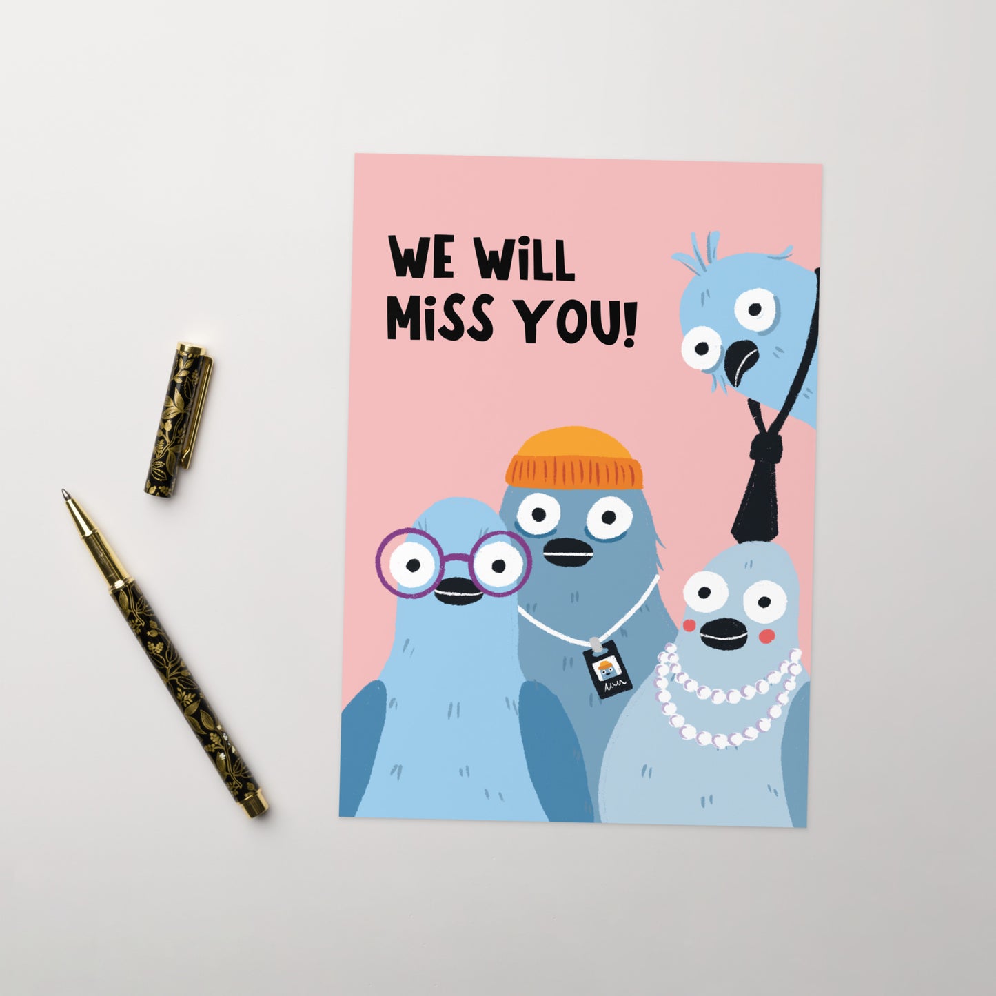 We Will Miss You Pigeons - Leaving Card