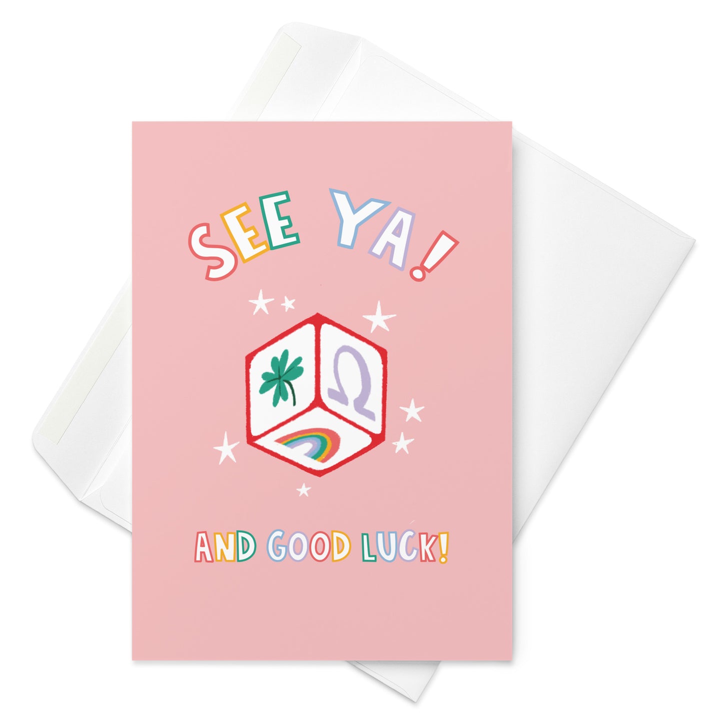 See Ya Good Luck Dice - Leaving Card