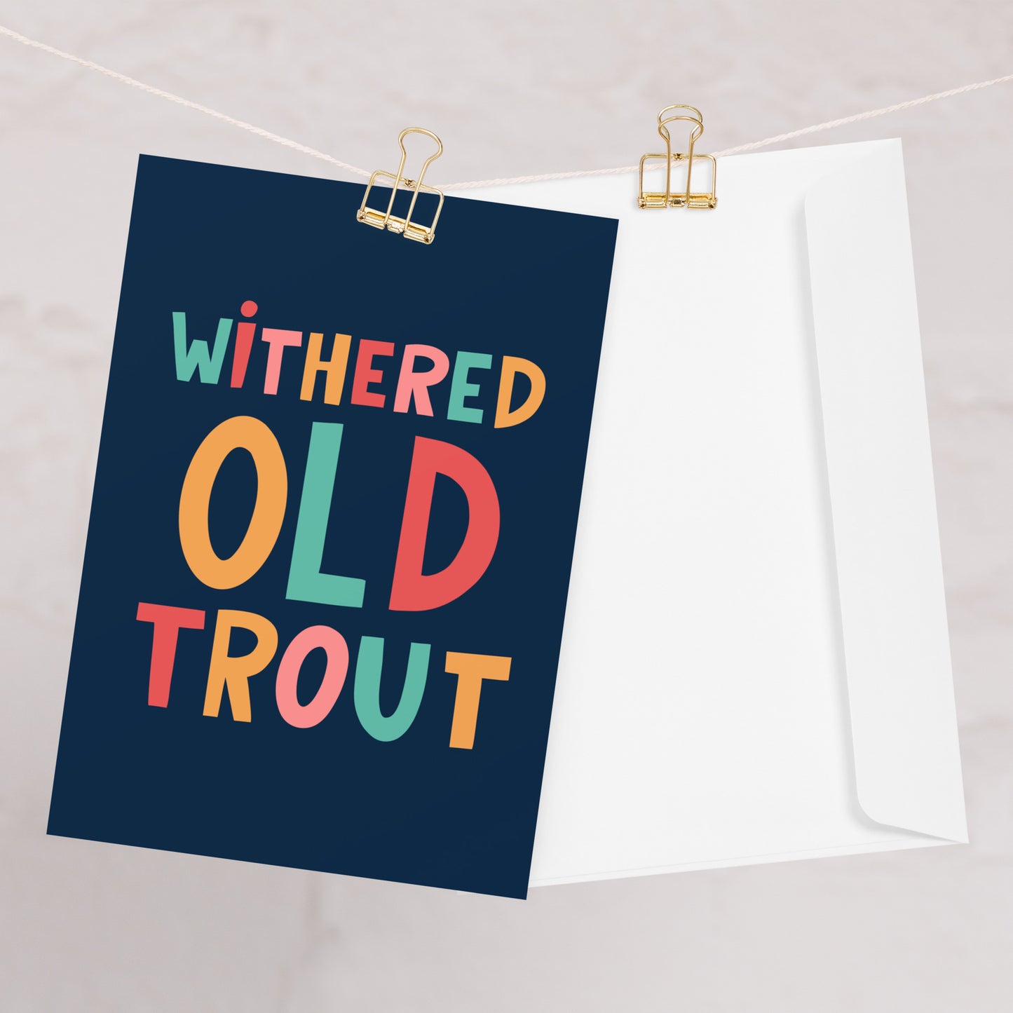 Withered Old Trout Birthday Card