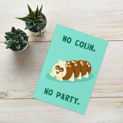 Funny Birthday Card - Party Food - Nostalgia - Colin Caterpillar Cake