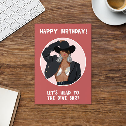 Beyonce Happy Birthday Dive Bar Card