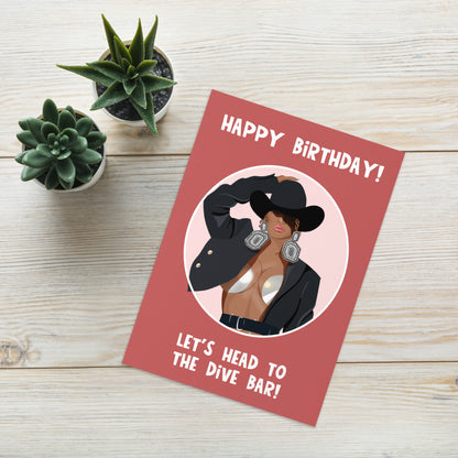 Beyonce Happy Birthday Dive Bar Card