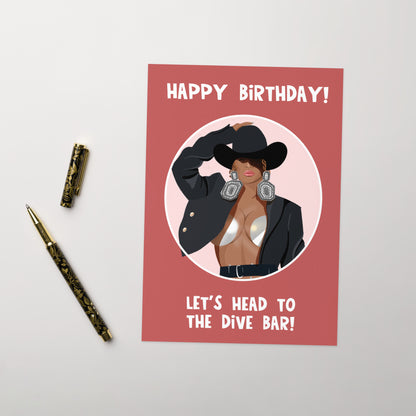 Beyonce Happy Birthday Dive Bar Card