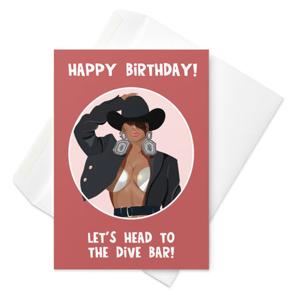 Beyonce Happy Birthday Dive Bar Card