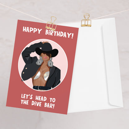 Beyonce Happy Birthday Dive Bar Card