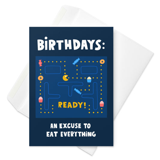 Pacman Birthday Card