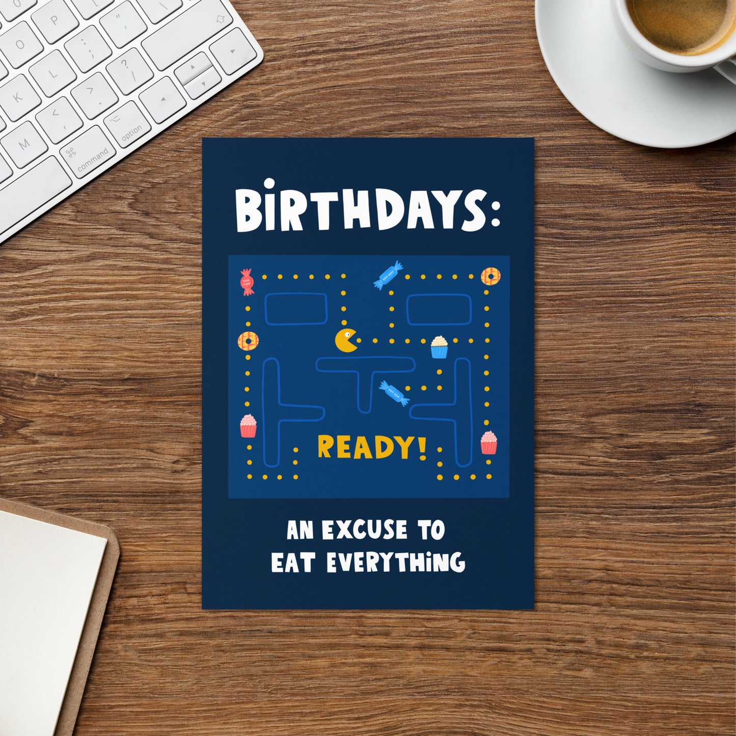 Pacman Birthday Card