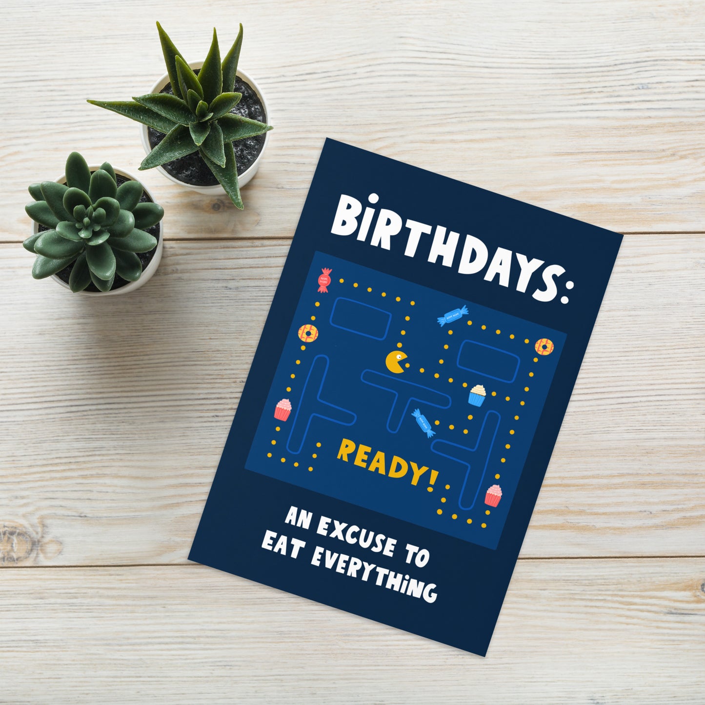 Pacman Birthday Card