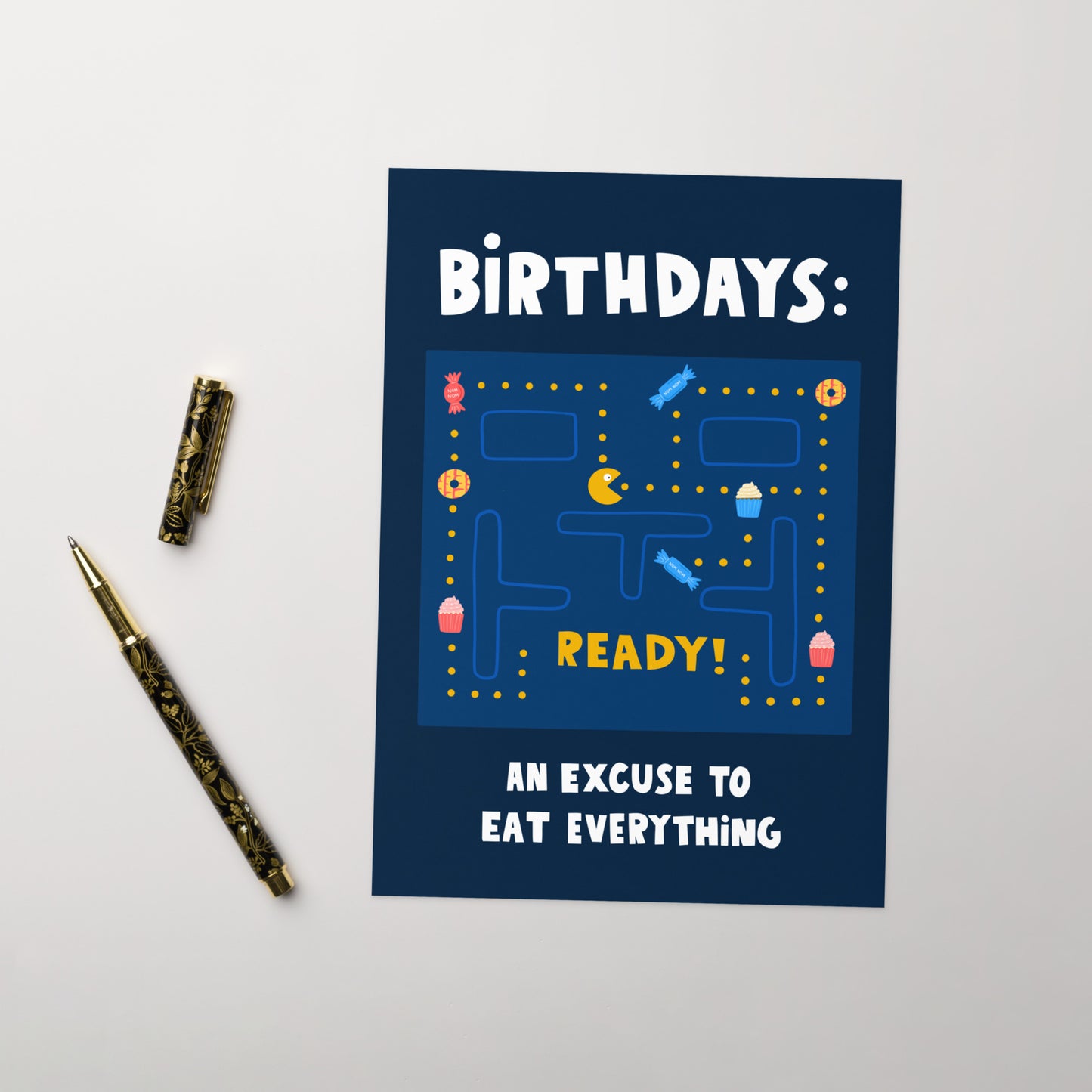 Pacman Birthday Card